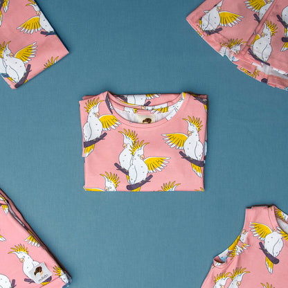 Mullido ärmelloses Kleid Kakadu rosa