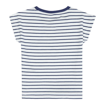 Sense Organics DORA Kurzarm Shirt gestreift mit Blättern