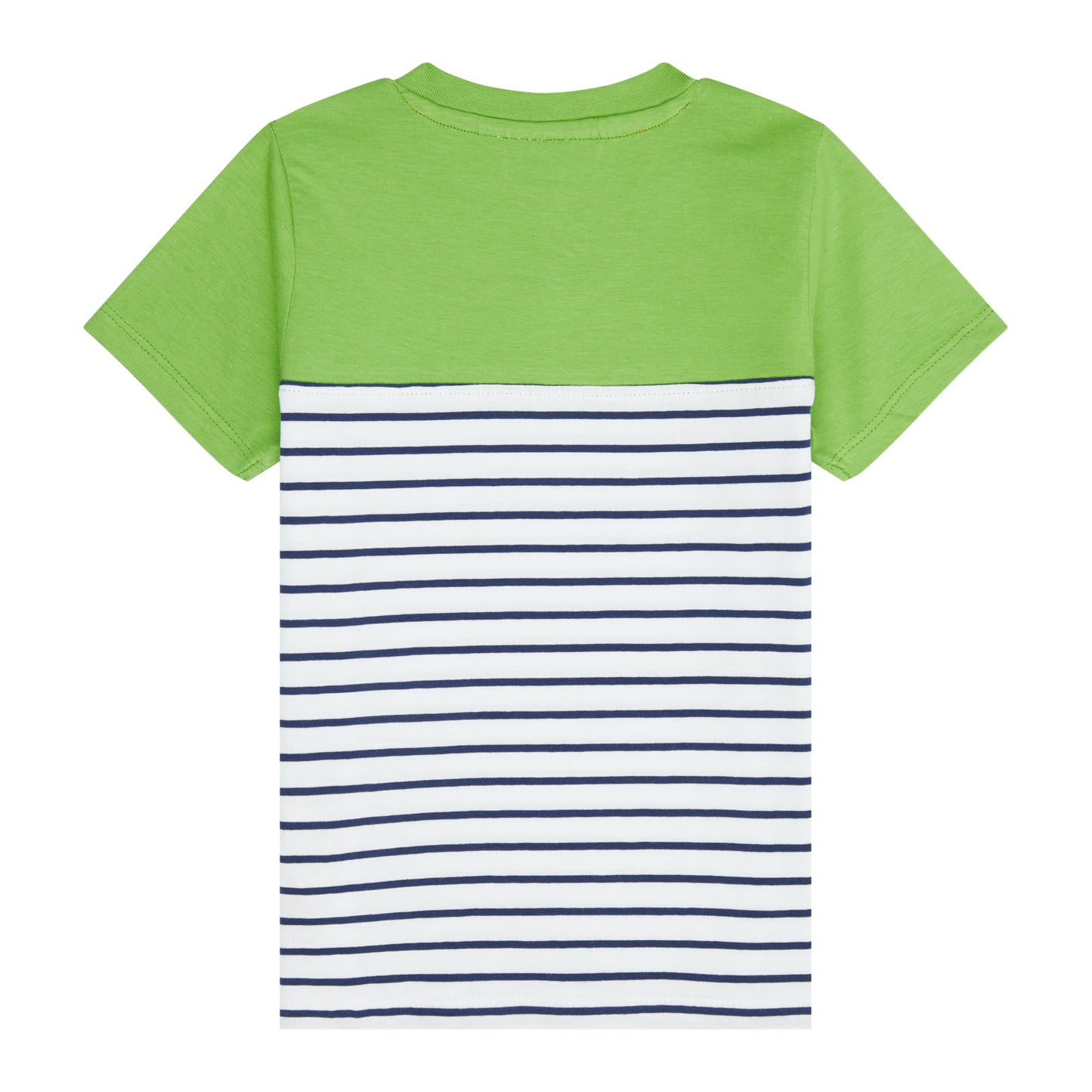 Sense Organics SALVO Kurzarm Shirt blau-weiß gestreift mit grün