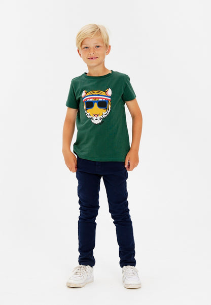 THE NEW Kurzarm Shirt TNDIEGO Tiger grün
