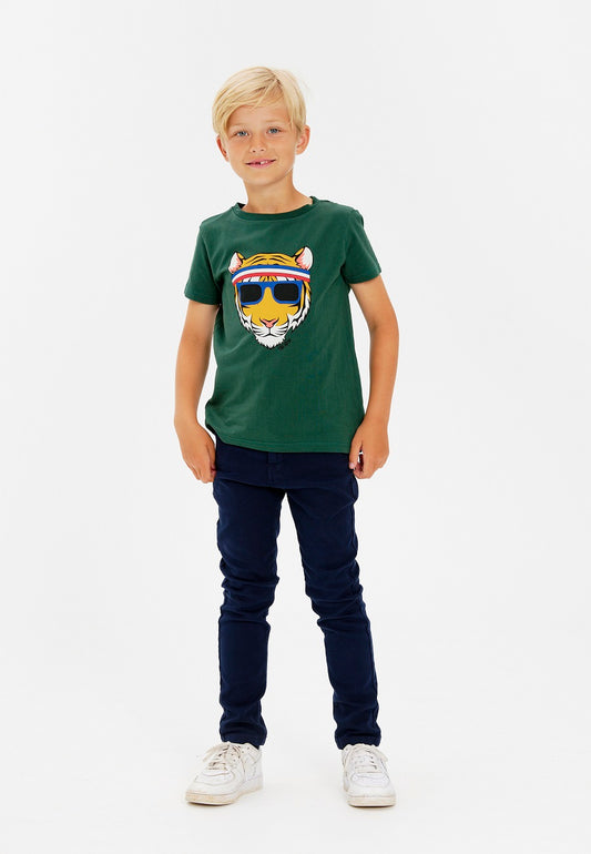 THE NEW Kurzarm Shirt TNDIEGO Tiger grün