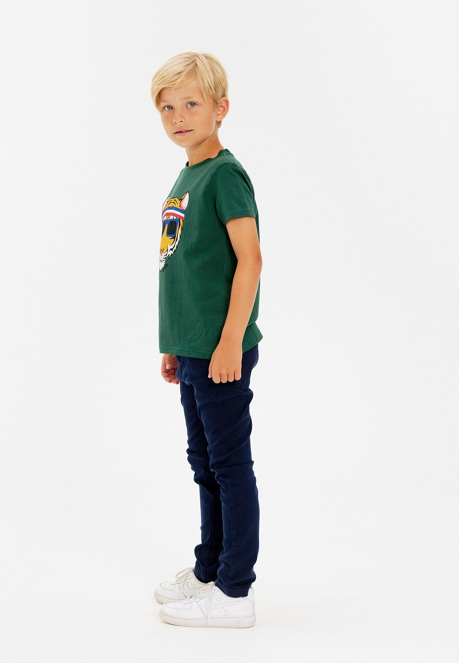 THE NEW Kurzarm Shirt TNDIEGO Tiger grün