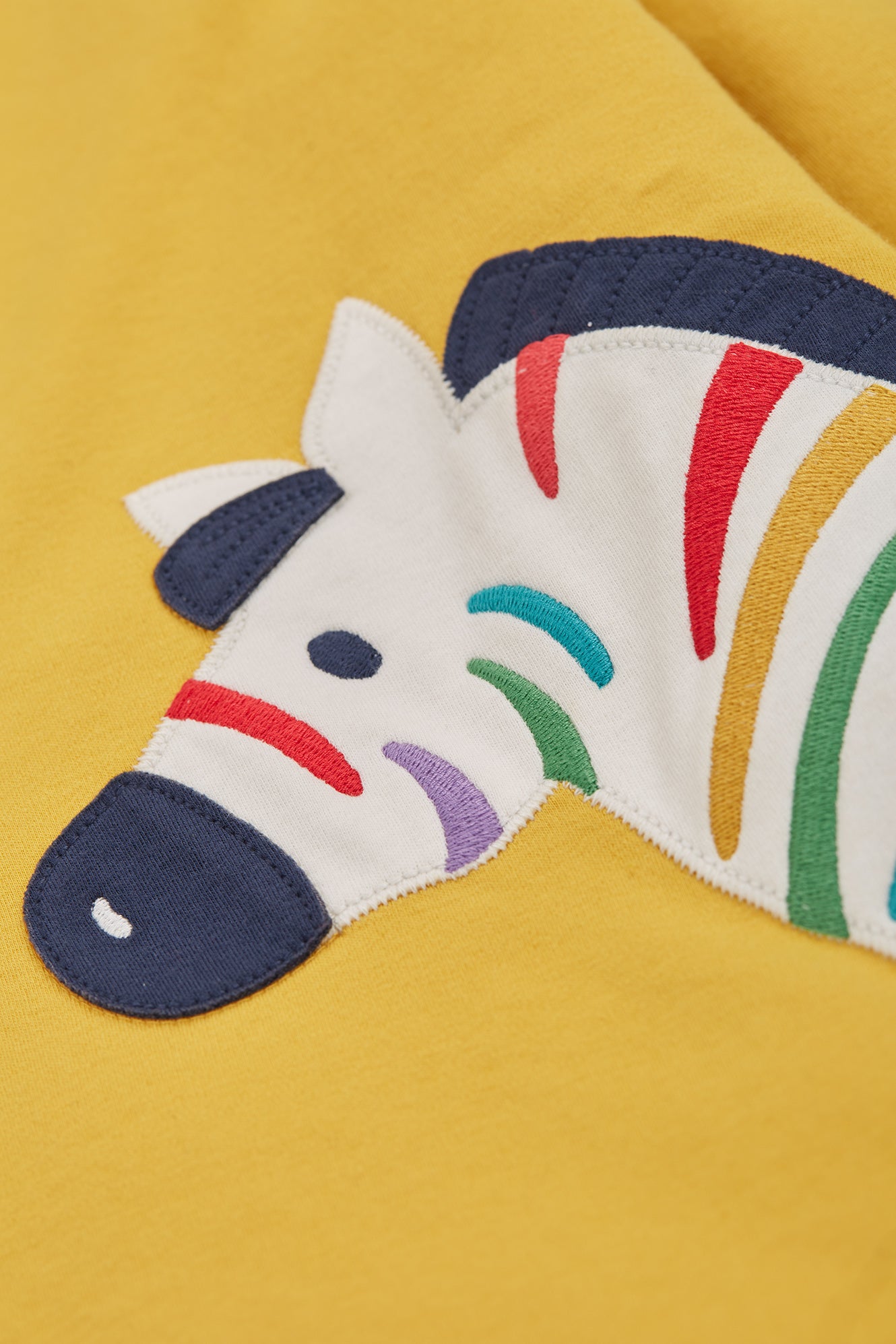 Frugi Anna Applique Top Zebra