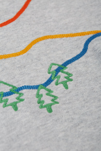 Frugi Jake Applique Top Grey Marl/Mountains