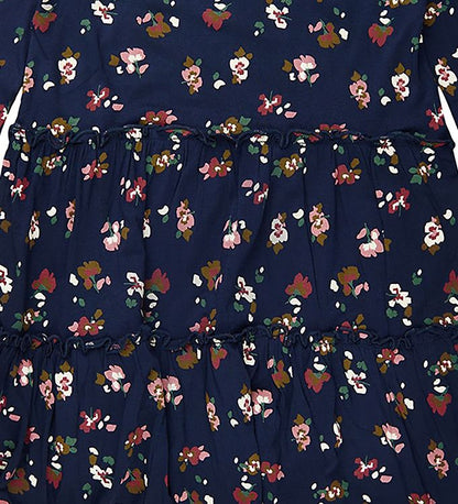 THE NEW Langarm Kleid VIVIENNE Navy mit Blumen