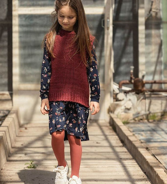 THE NEW Langarm Kleid VIVIENNE Navy mit Blumen