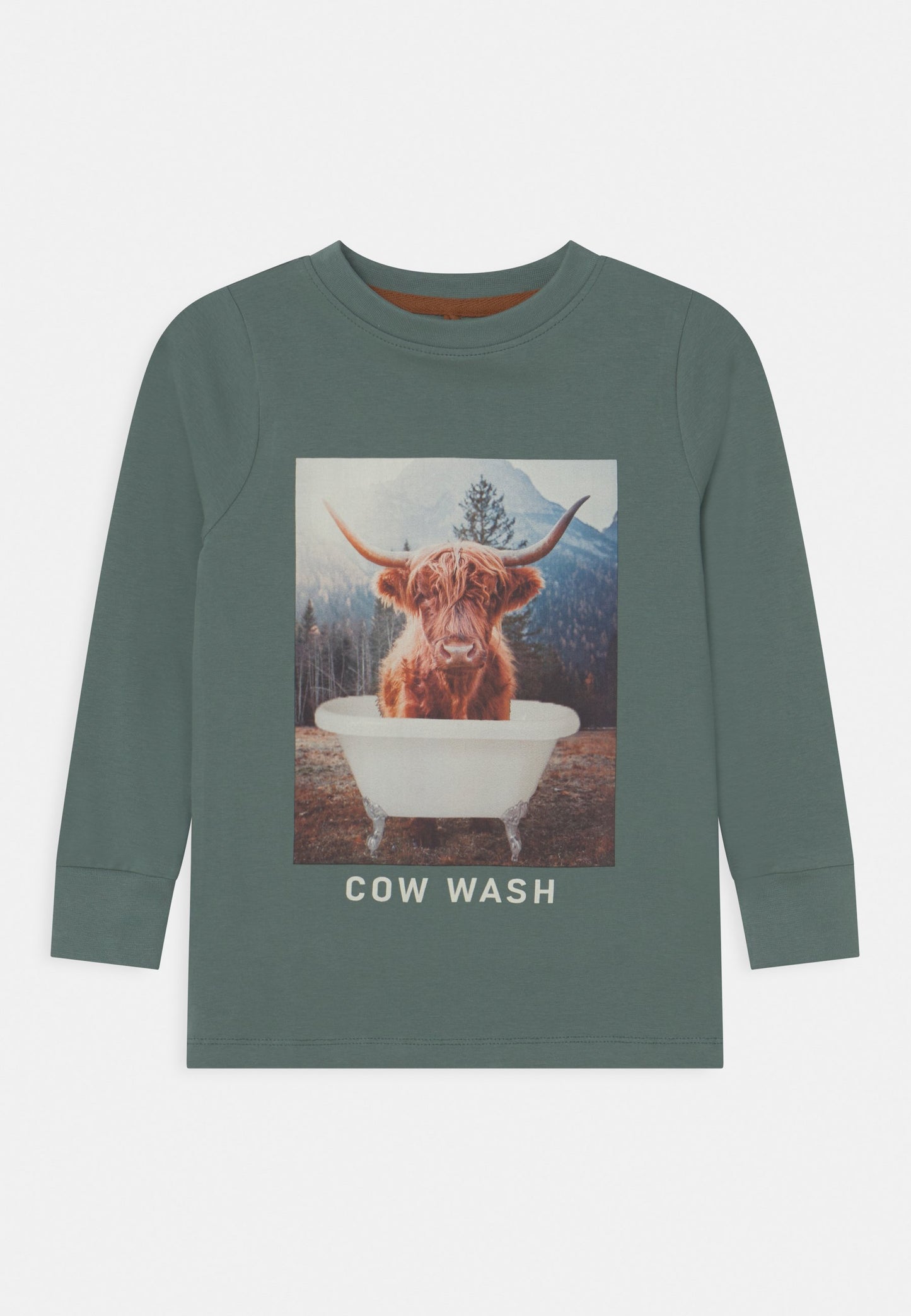 THE NEW Langarm Shirt VILLION COW WASH grün