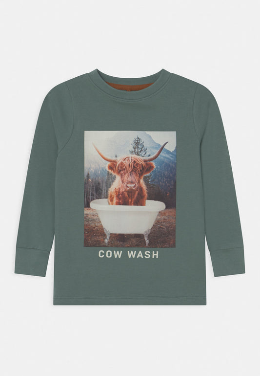 THE NEW Langarm Shirt VILLION COW WASH grün