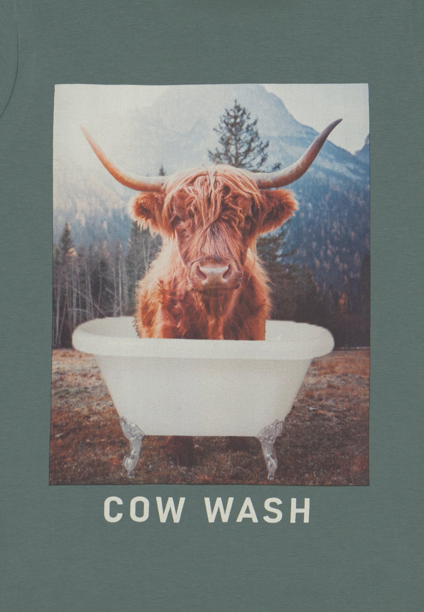 THE NEW Langarm Shirt VILLION COW WASH grün