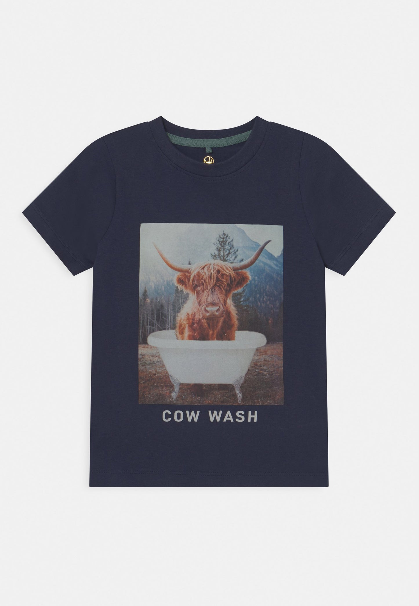 THE NEW Kurzarm Shirt VILLION COW WASH blau