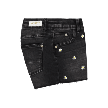 Vingino Hot Pant DAFINA FLOWER Black Vintage