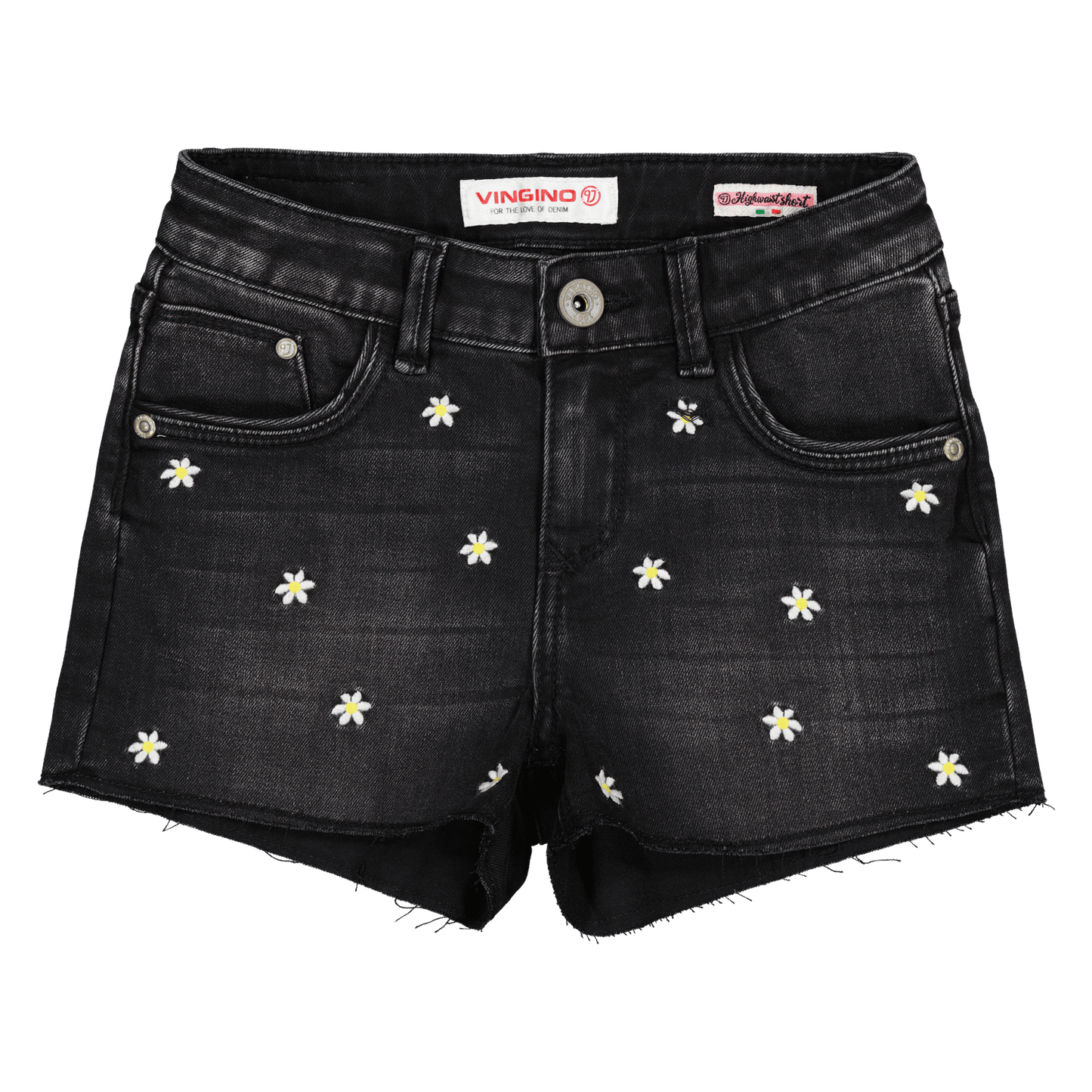 Vingino Hot Pant DAFINA FLOWER Black Vintage