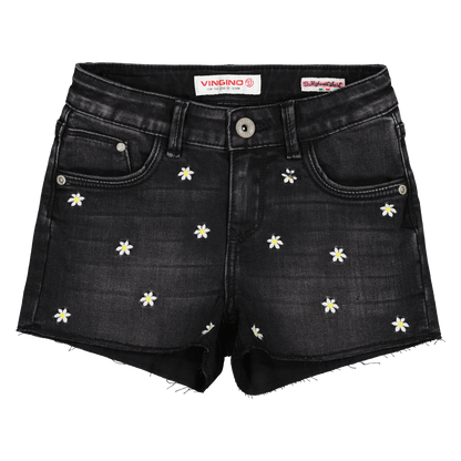 Vingino Hot Pant DAFINA FLOWER Black Vintage