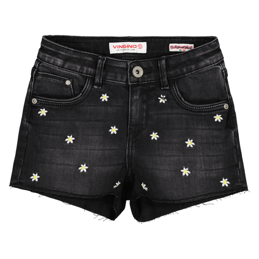 Vingino Hot Pant DAFINA FLOWER Black Vintage