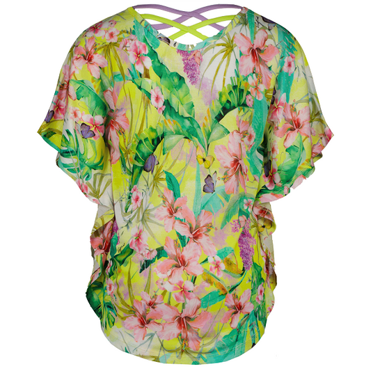 Vingino T-Shirt IRENE New neon yellow Blumenmuster