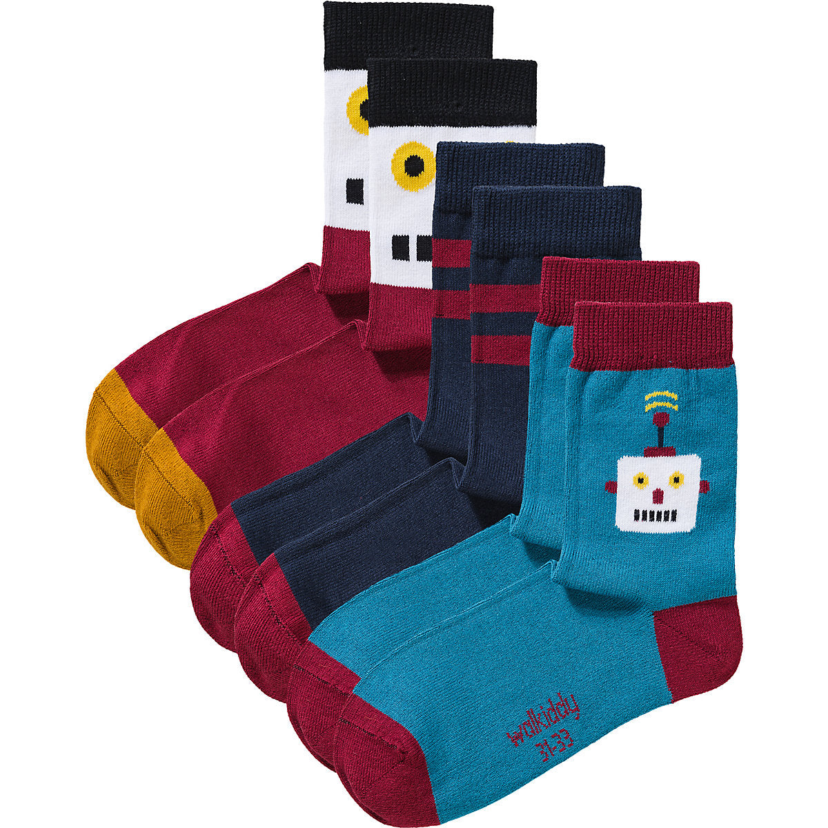 Walkiddy Robot Friends Socken 3er Pack