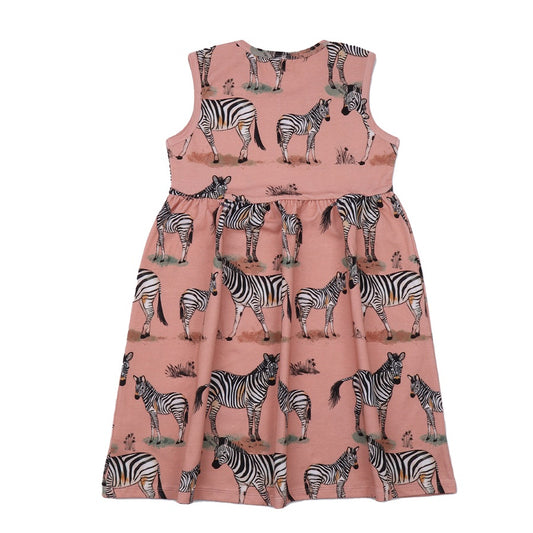 Walkiddy ärmelloses Kleid Zebra Family