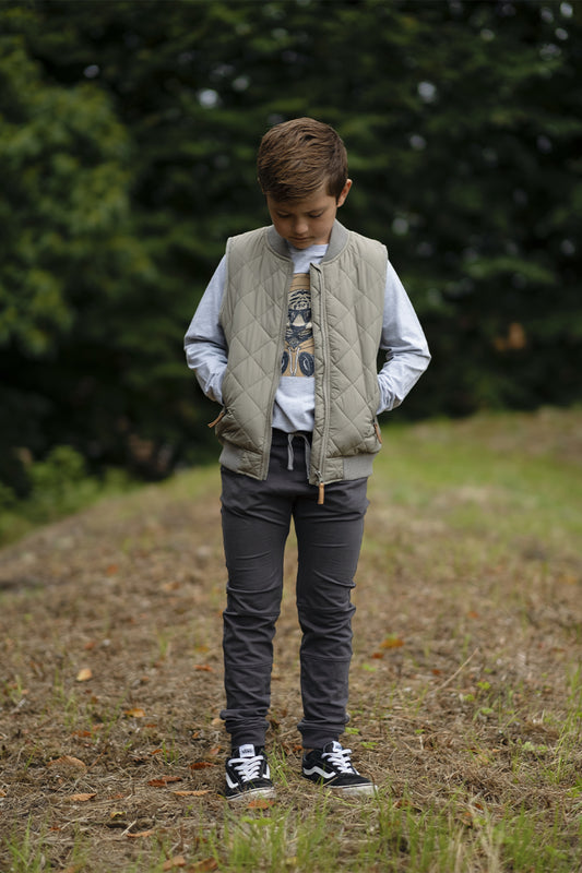 Hust & Claire Adam Langarm Shirt grey Tiger