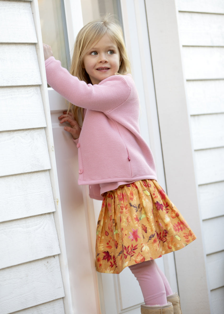 Enfant Terrible Flanell Wenderock mit Blumendruck okker