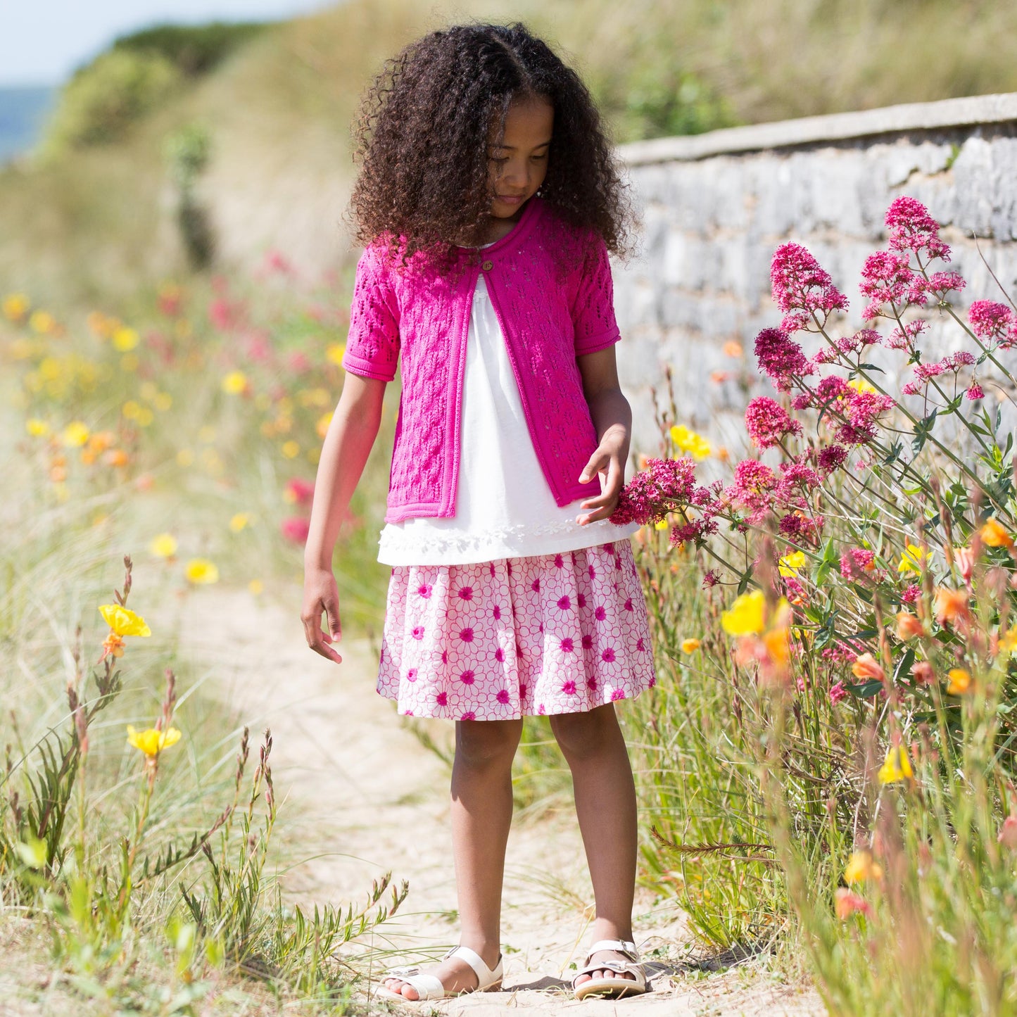 Kite Clothing Leaf lace Cardigan pink