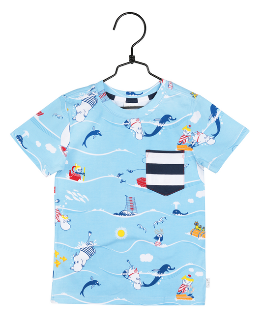 Martinex Kurzarm Shirt Mumin Moomin Splash blue