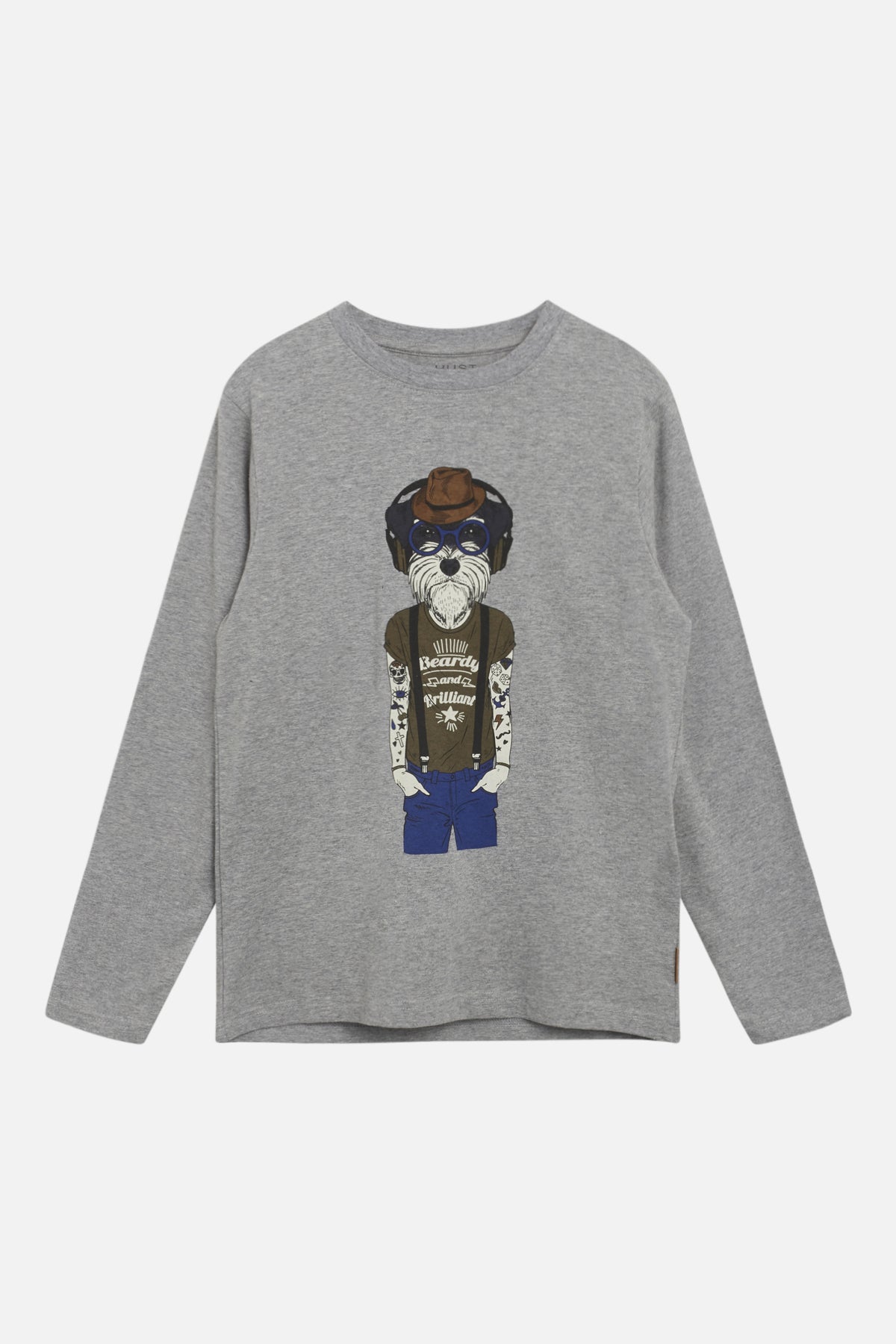 Hust & Claire Adam Langarm Shirt Light grey melange