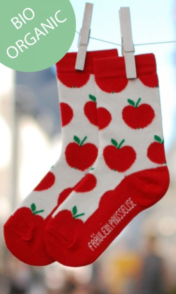 Fräulein Prusselise Socken Apfel rot BIO