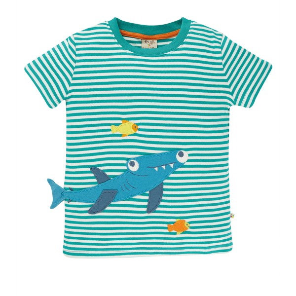 Frugi Kurzarm Shirt Joshua Applique Shark HAI