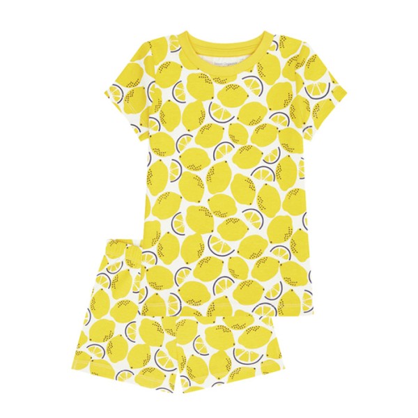 Sense Organics JULA RETRO Schlafanzug Pyjama kurz LEMON