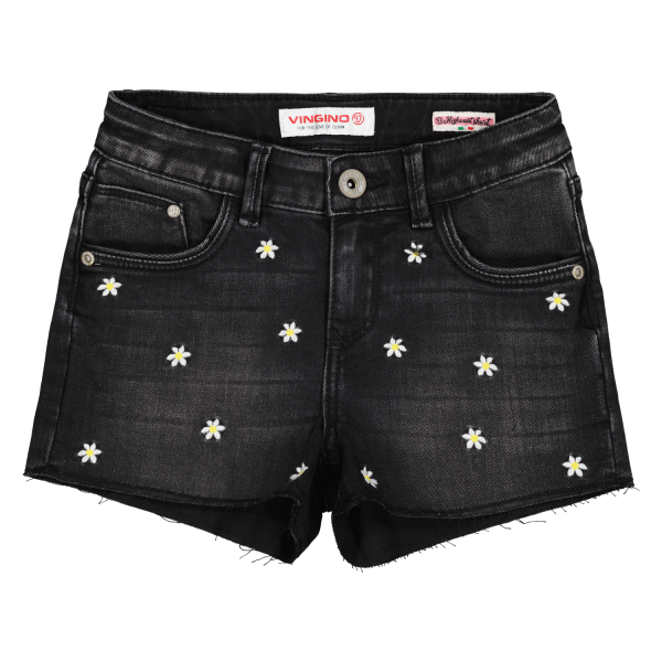 Vingino Hot Pant DAFINA FLOWER Black Vintage