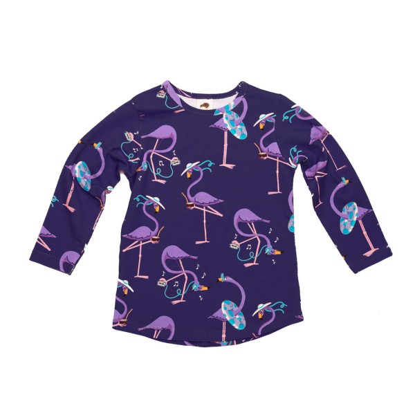 Mullido Langarm Shirt Flamingo lila