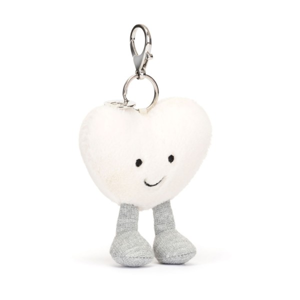 Jellycat Amuseables Cream Heart Bag Charm 13cm