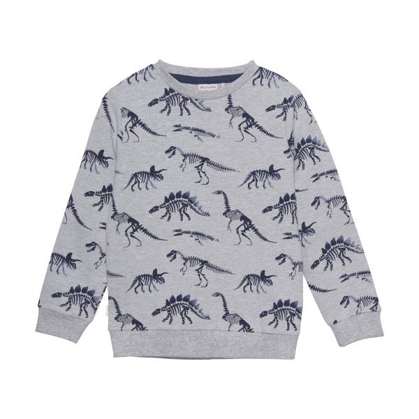 Minymo Sweatshirt Dinosaurier grau