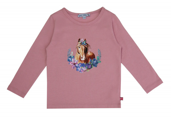 Enfant Terrible Langarm Shirt mit Pferdedruck rosé