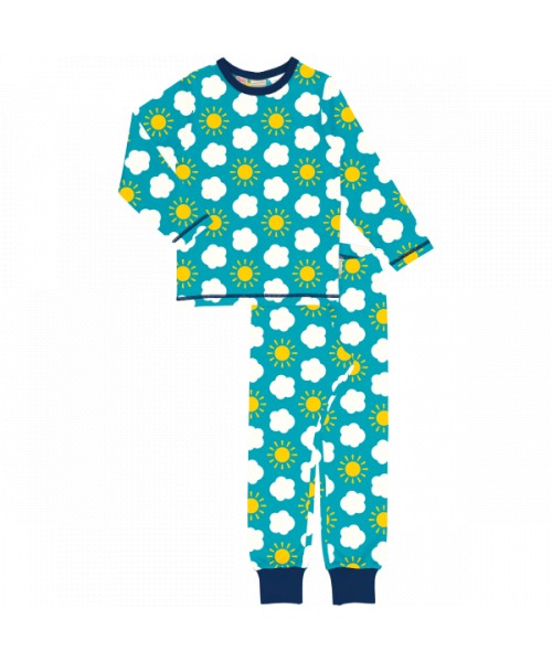 maxomorra Schlafanzug Pyjama lang SKY