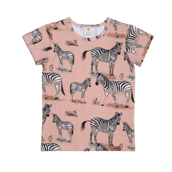 Walkiddy Kurzarm Shirt Zebra Family