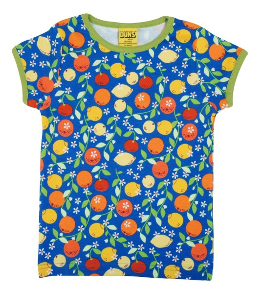 DUNS Kurzarm Shirt Citrus blau