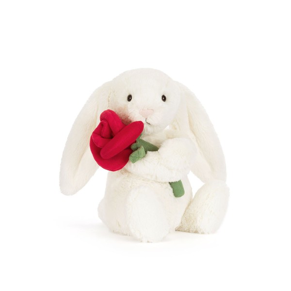 Jellycat Cream Bunny Hase mit Rose 31cm