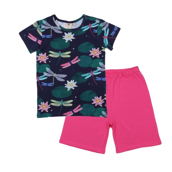 Walkiddy Pyjama Schlafanzug kurz Colorful Dragonflies
