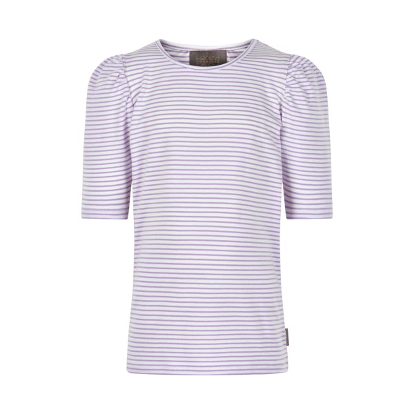 Creamie Kurzarm Shirt Stripe Pastel Lilac