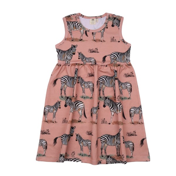 Walkiddy ärmelloses Kleid Zebra Family