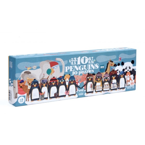 londji Puzzle - 10 Penguins ab 3 Jahre