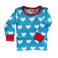 Moromini Langarm Shirt Blue Hearts Moromini Langarm Shirt Blue Hearts