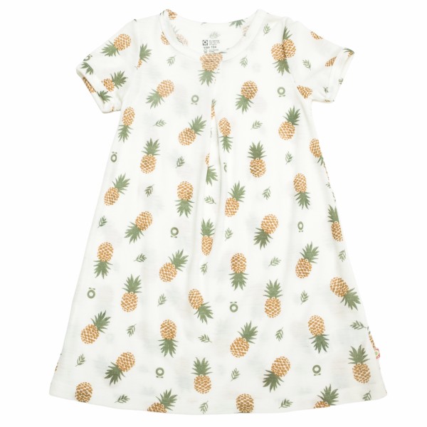 Katvig Kurzarm Kleid Ananas Merinowolle