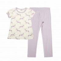 JOHA Bambus Schlafanzug Pyjama kurz Zirkuspferd lila JOHA Bambus Schlafanzug Pyjama kurz Zirkuspferd lila