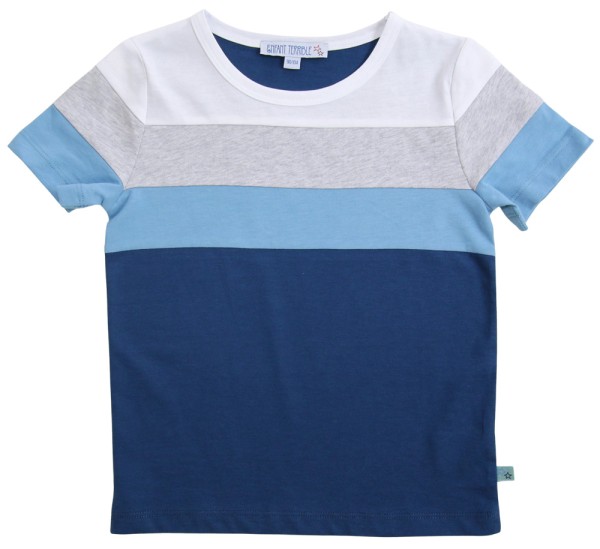 Enfant Terrible Kurzarm Shirt Colourblocking darkblue-sky