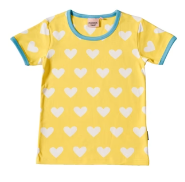 Moromini Kurzarm Shirt Yellow Hearts