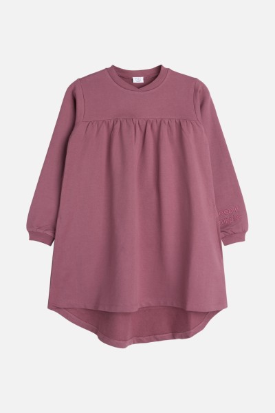 Hust & Claire Kanvas Langarm Kleid Purple fig