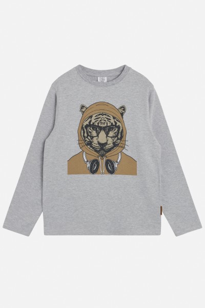 Hust & Claire Adam Langarm Shirt grey Tiger