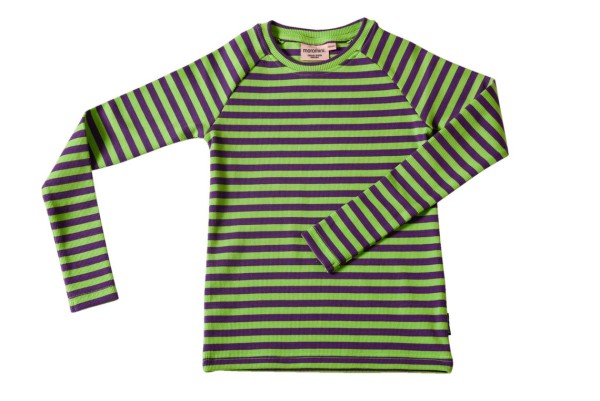 Moromini Langarm Shirt purple/green
